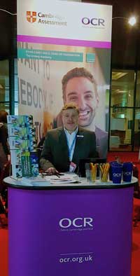 David Summers UCAS conference 2018 OCR exhibition stand