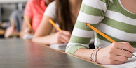 students writing