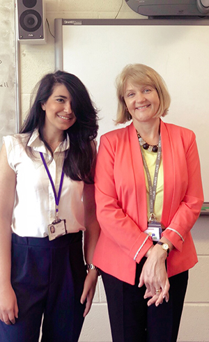 Rassina Asaad with Manchester College Tutor