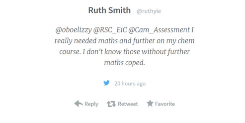 Ellie chemistry maths blog image Dont know how coped tweet