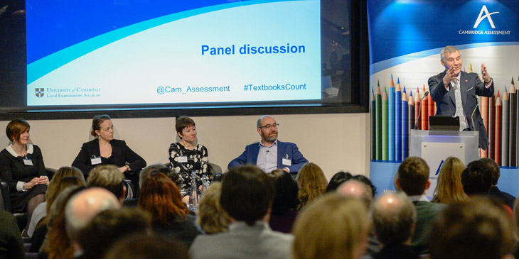 Panel discussion at textbooks event