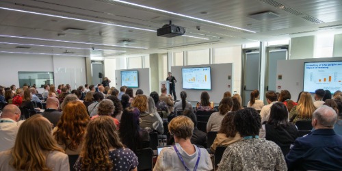 Colourful membership badge