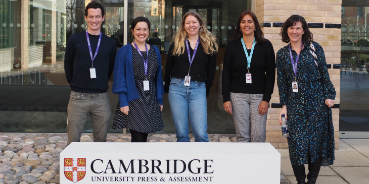 Membership Ambassador, Veronica Floretta stood with colleagues from Cambridge Assessment Network