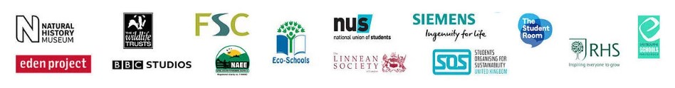 Logos of organisations supporting the consultation into creating a GCSE in Natural History