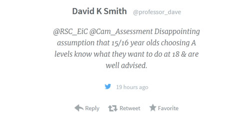 Ellie chemistry maths blog image Disappointing assumption prof dave tweet