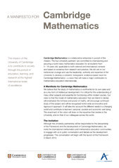 Cambridge Mathematics manifesto