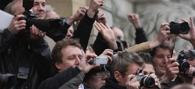 Journalists and photographers