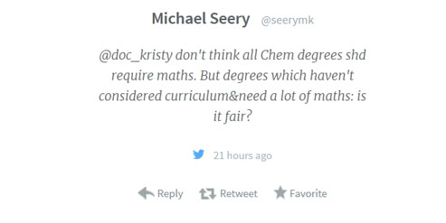 Ellie chemistry maths blog image Is it fair michael tweet