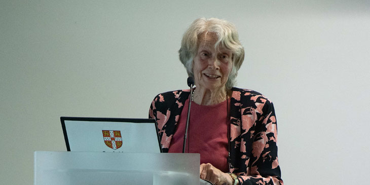Professor Jane Mellanaby speaking at a Cambridge Assessment Network seminar in 2019