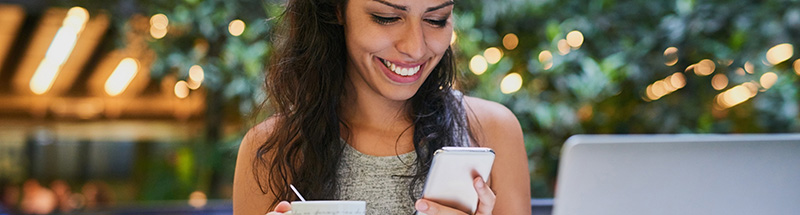 Woman using a tablet