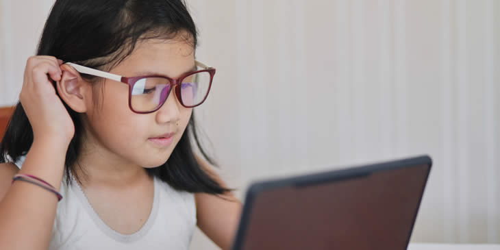 Young girl with laptop