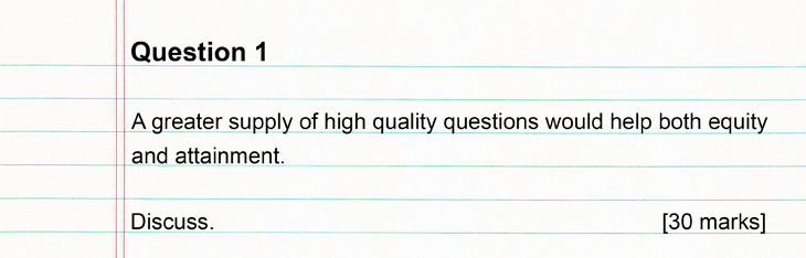 mock up of an exam discussion question 