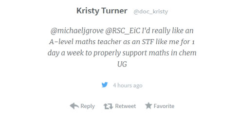 Ellie chemistry maths blog image Support needed in classroom tweet